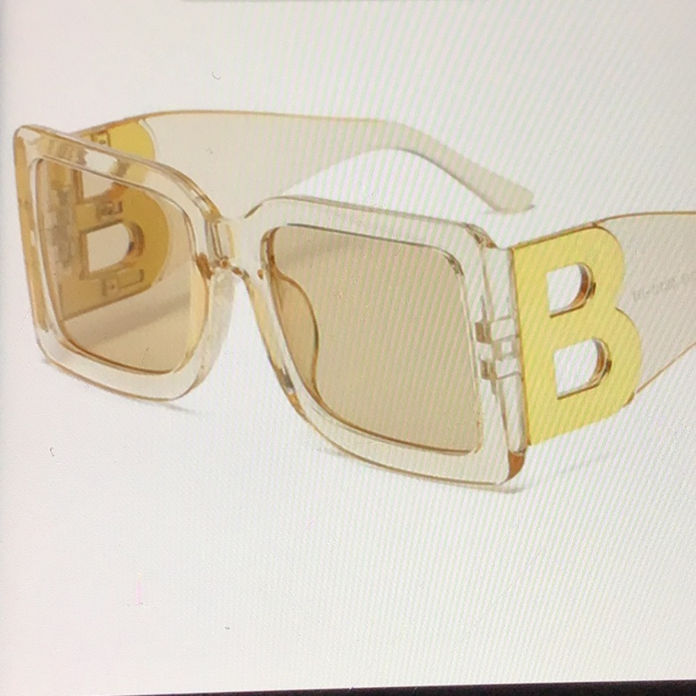 NEW Trendy Gradient Brown Square Sunglasses